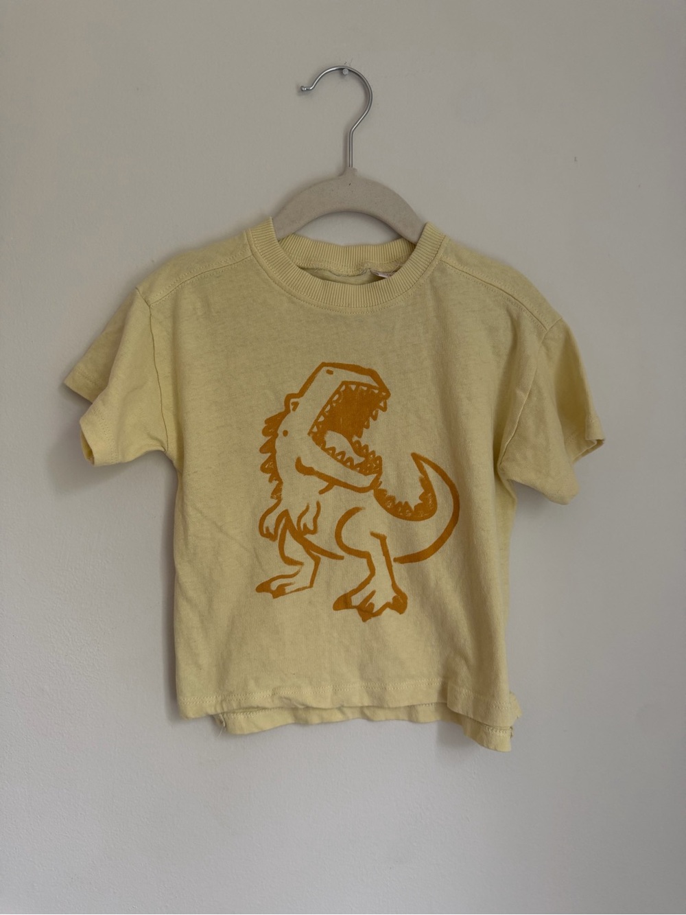 Zara Yellow Dino Graphic Tee (No tag, but best for 2-3)